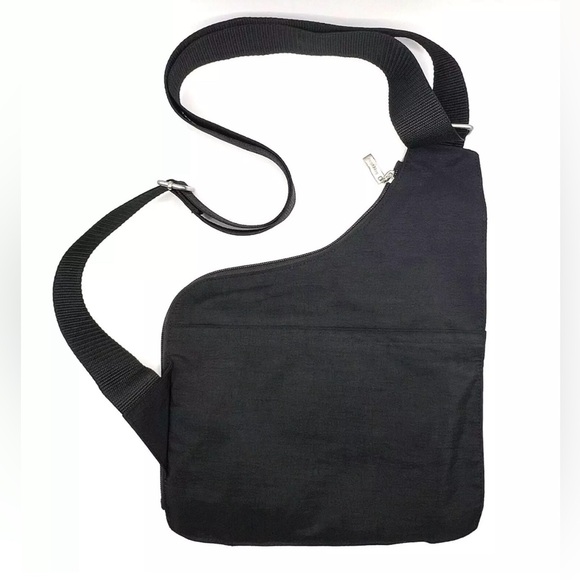 Baggallini Black Nylon Ergonomic Unisex Sling Crossbody Bag Lightweight - Picture 14 of 14